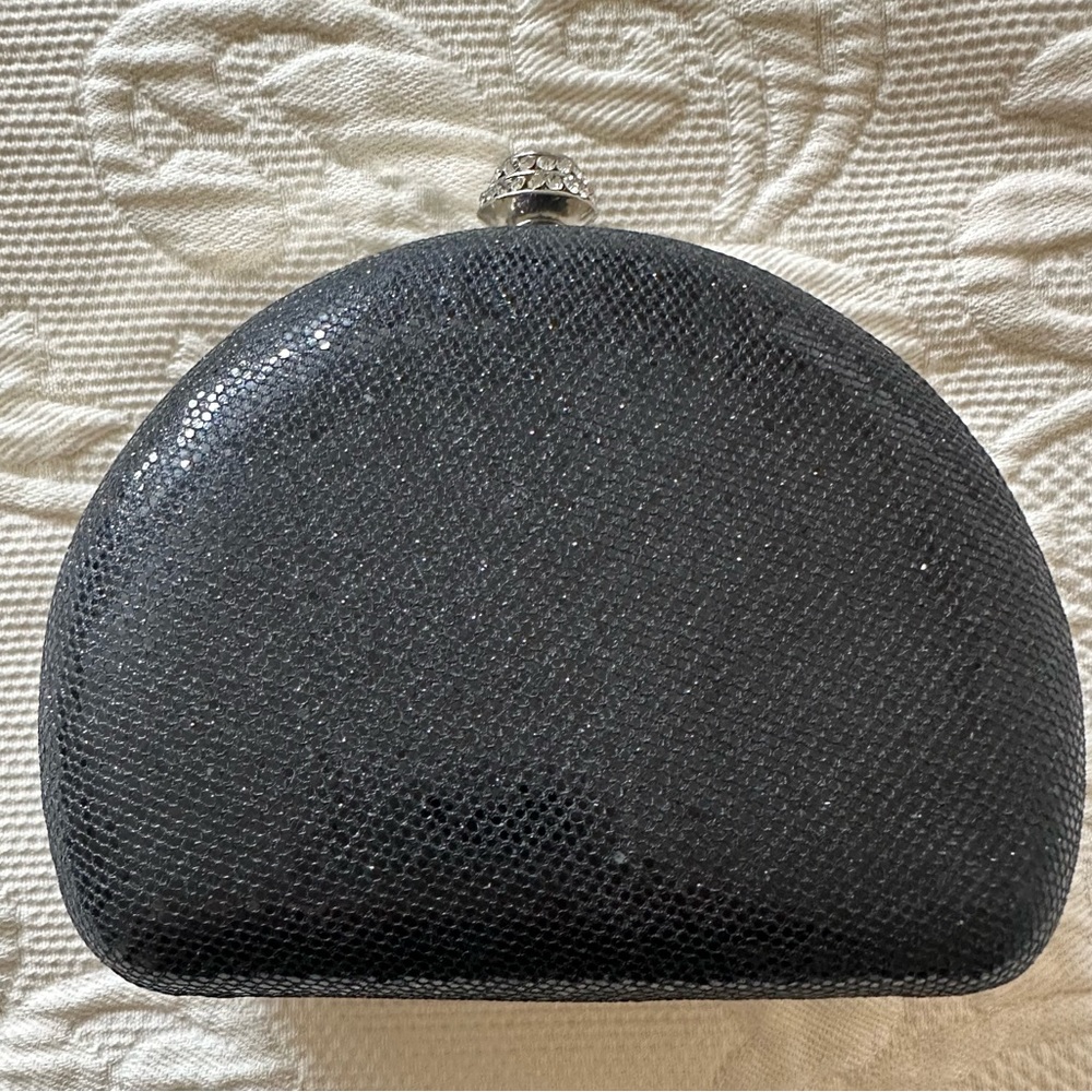 Expressions NYC Black Glitter Mini NWOT - Picture 2 of 8